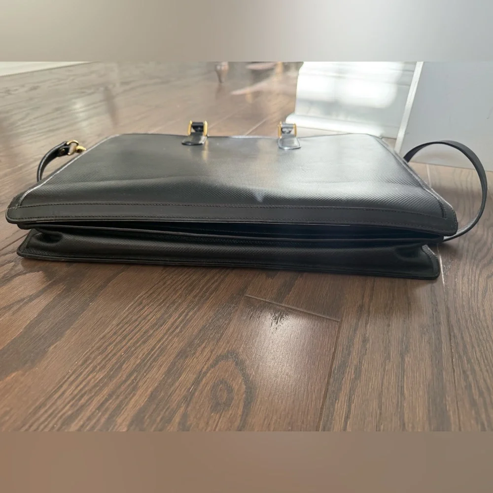 Mark Cross Leather Briefcase Laptop Bag
